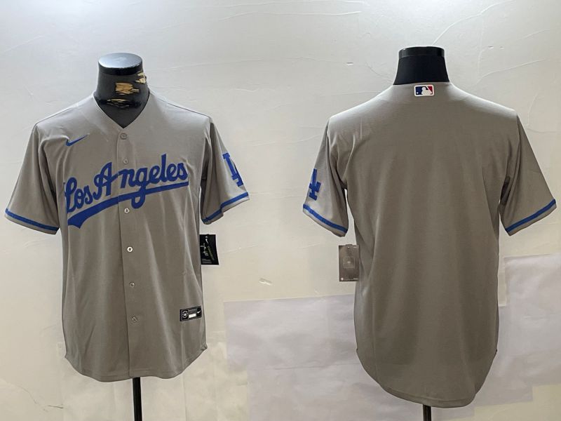 Men Los Angeles Dodgers Blank Grey Game 2024 Nike MLB Jersey style 1016->los angeles dodgers->MLB Jersey